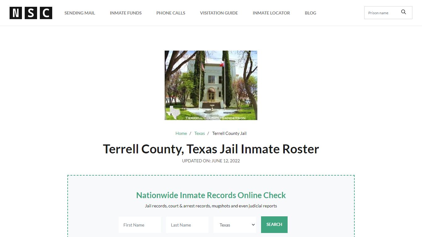 Terrell County, Texas Jail Inmate List