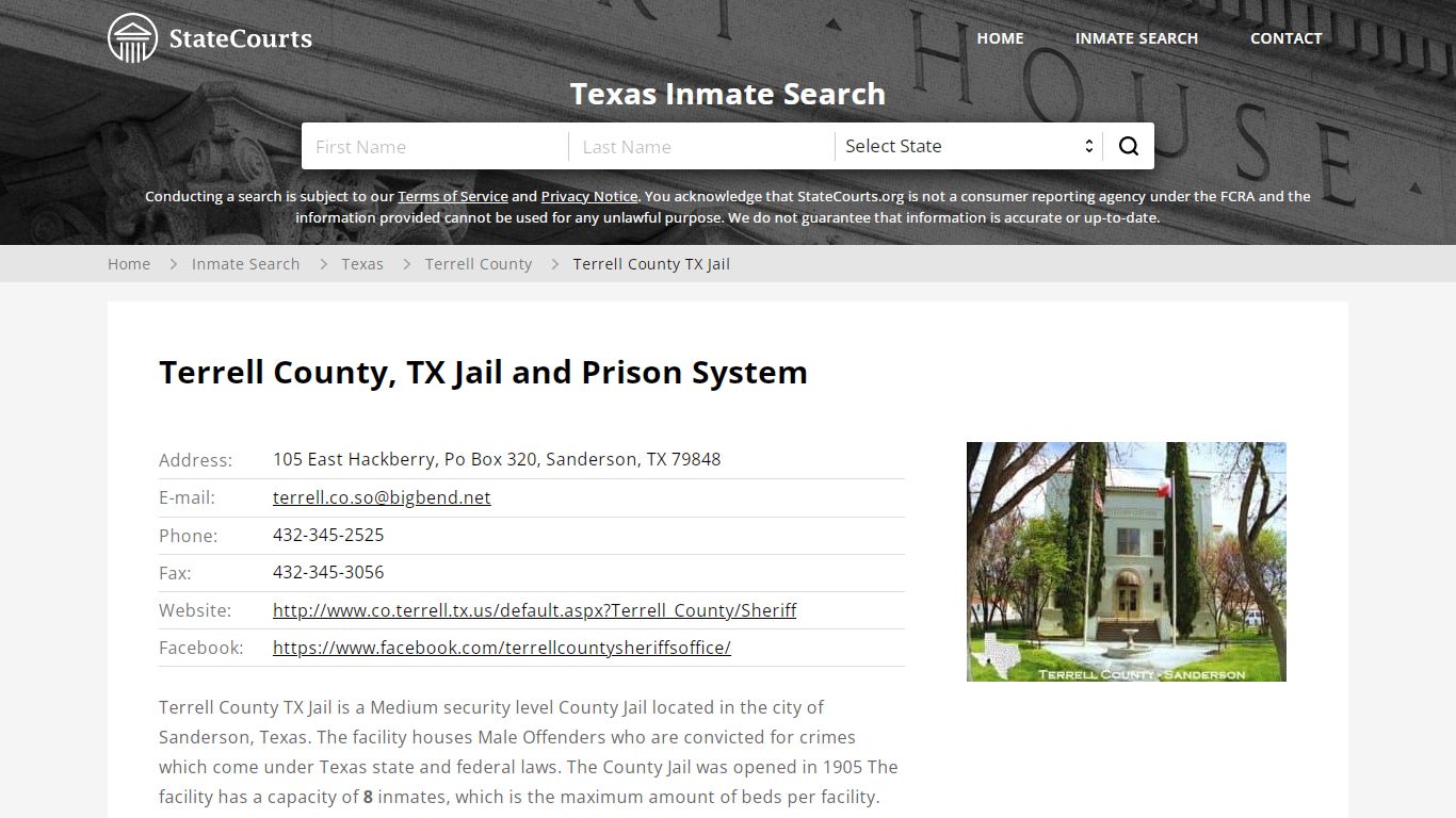Terrell County TX Jail Inmate Records Search, Texas ...