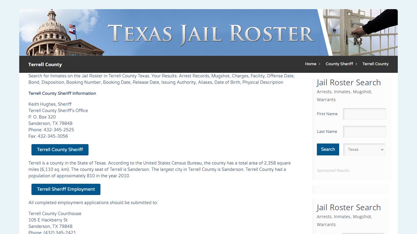 Terrell County | Jail Roster Search