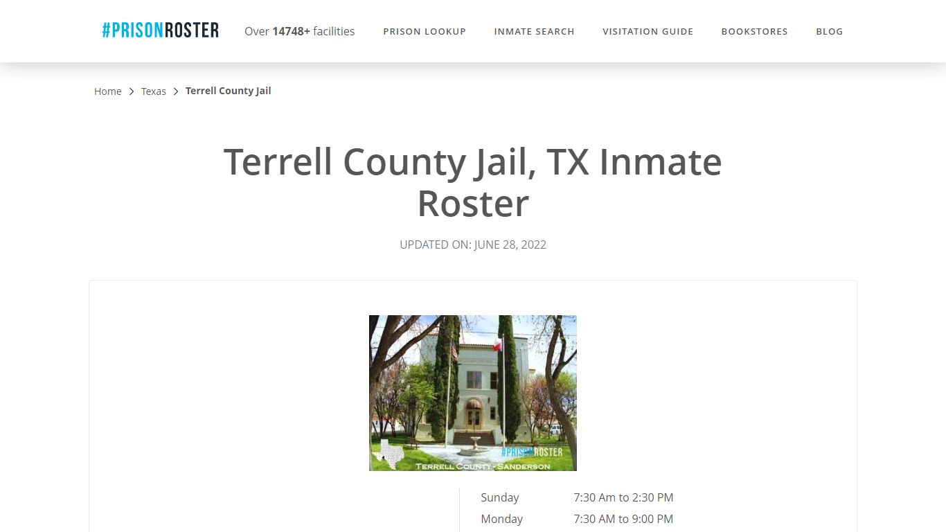 Terrell County Jail, TX Inmate Roster